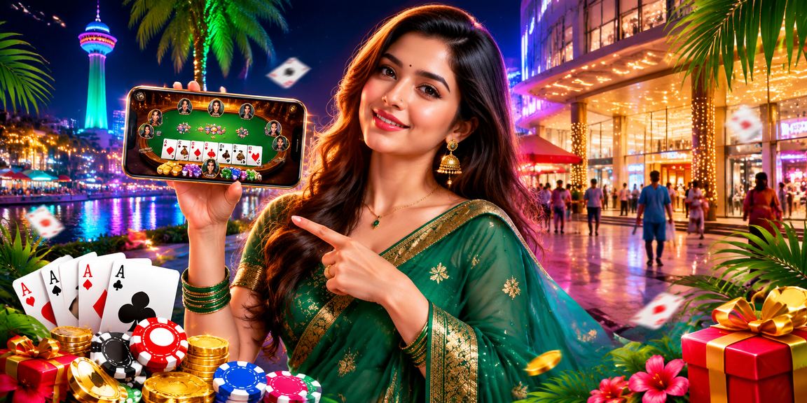 A Bangladeshi woman playing Teen Patti in Khulna